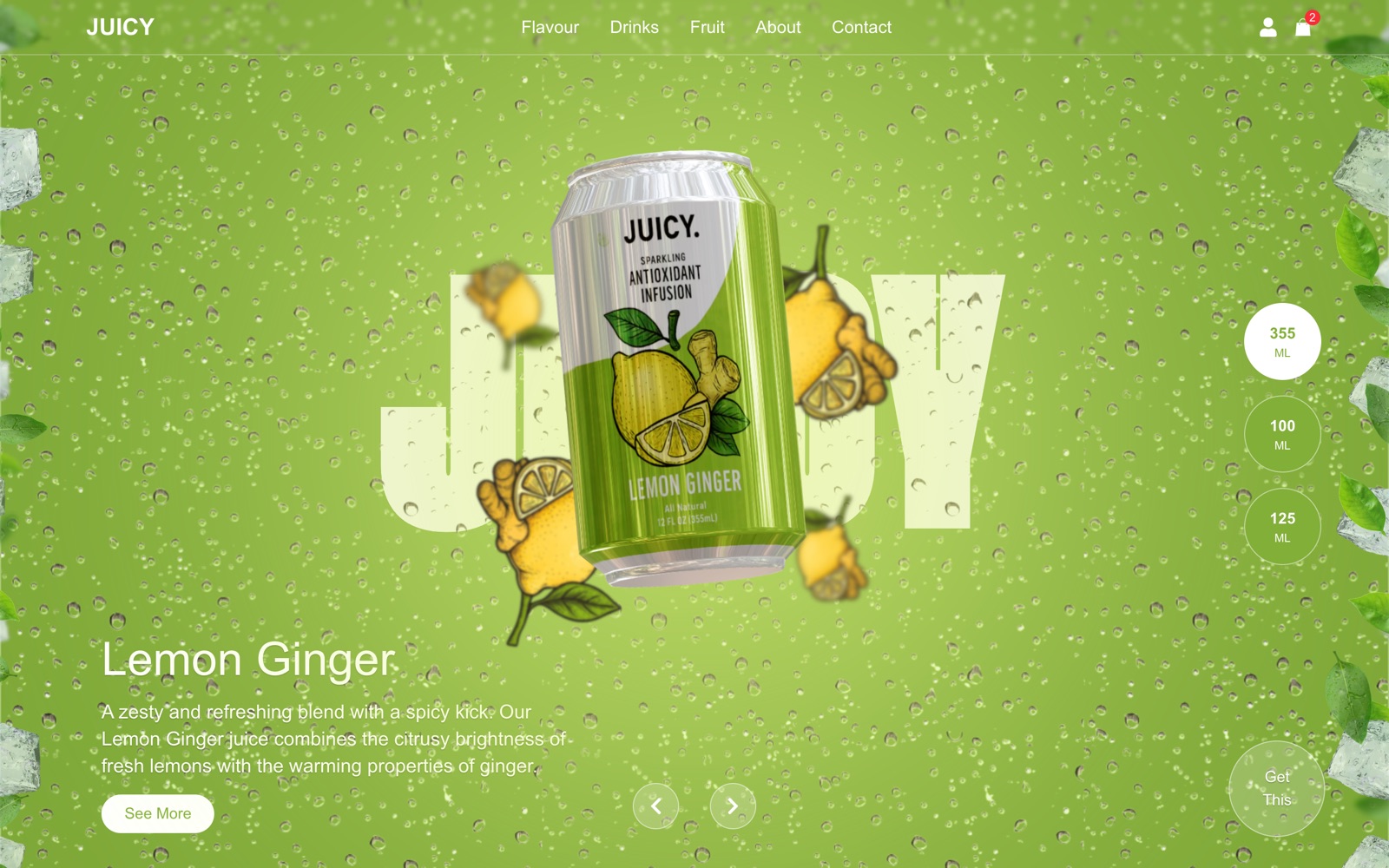 Plantilla gratis de landing page 3D de Aniq UI en modo oscuro: hero con una escena de producto en Three.js