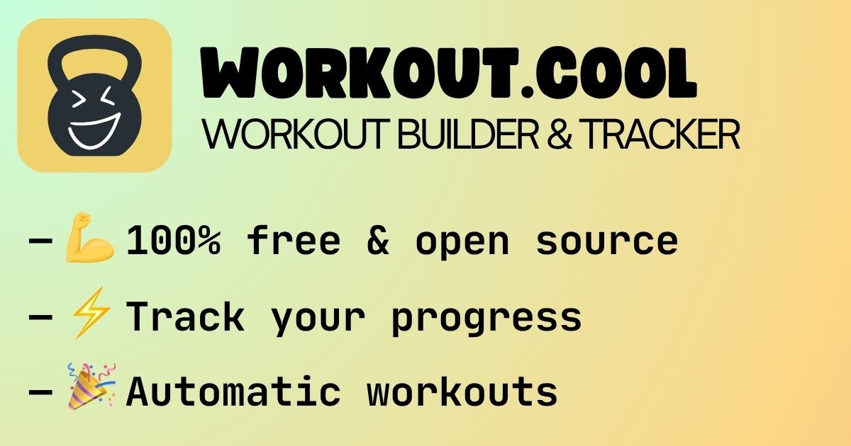 Workout.cool, app de fitness de código abierto hecha con Next.js: creador de entrenamientos y biblioteca de ejercicios