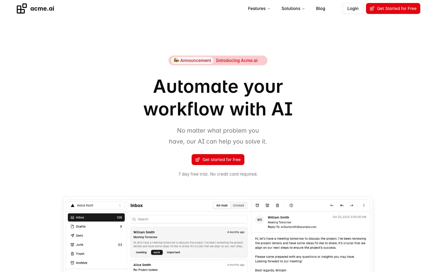 Plantilla SaaS de Magic UI Pro: hero animado de una landing page