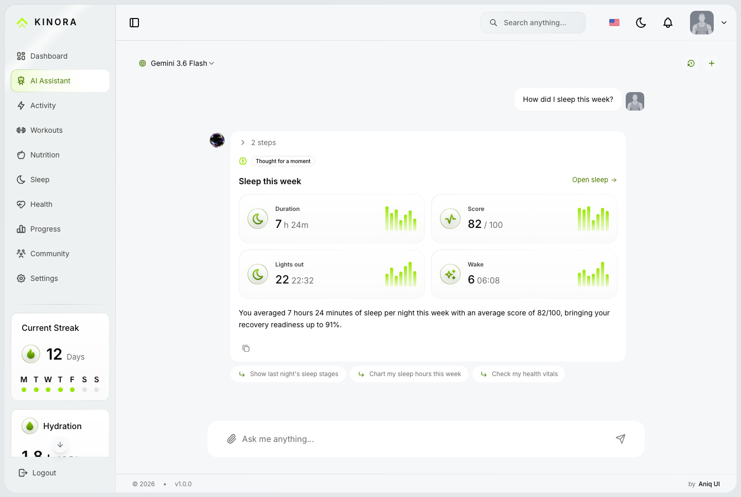 AI assistant, sleep, light
