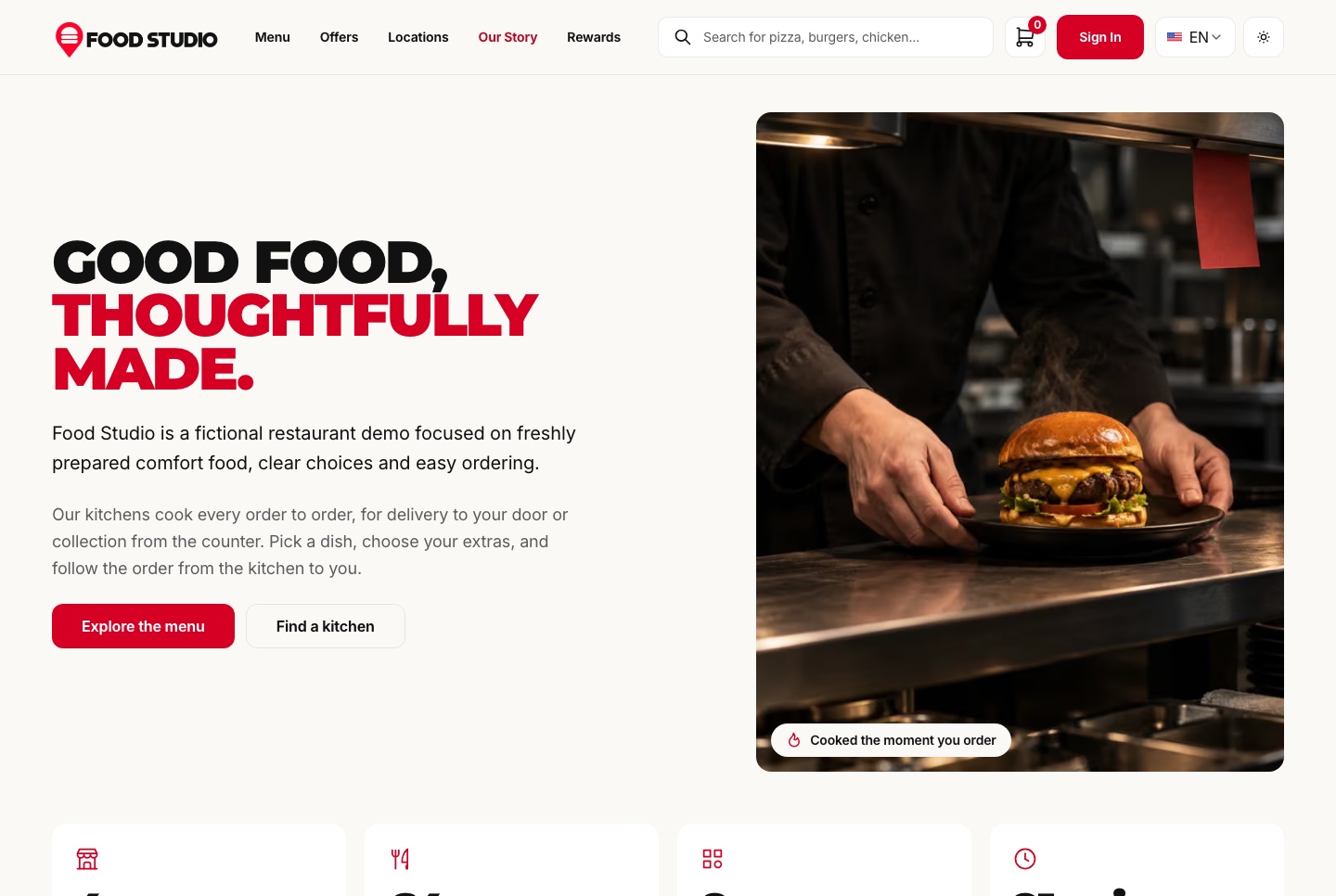 Our story, light theme