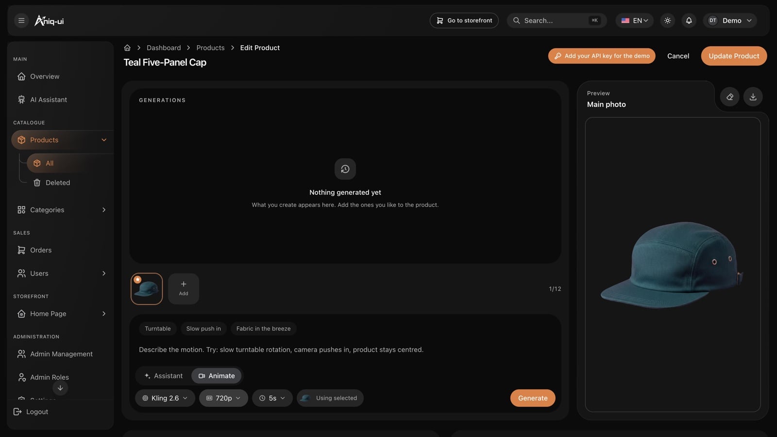 AI studio animate mode