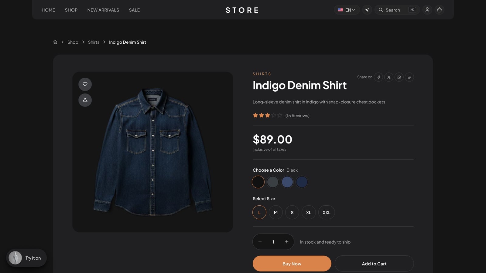 Product page