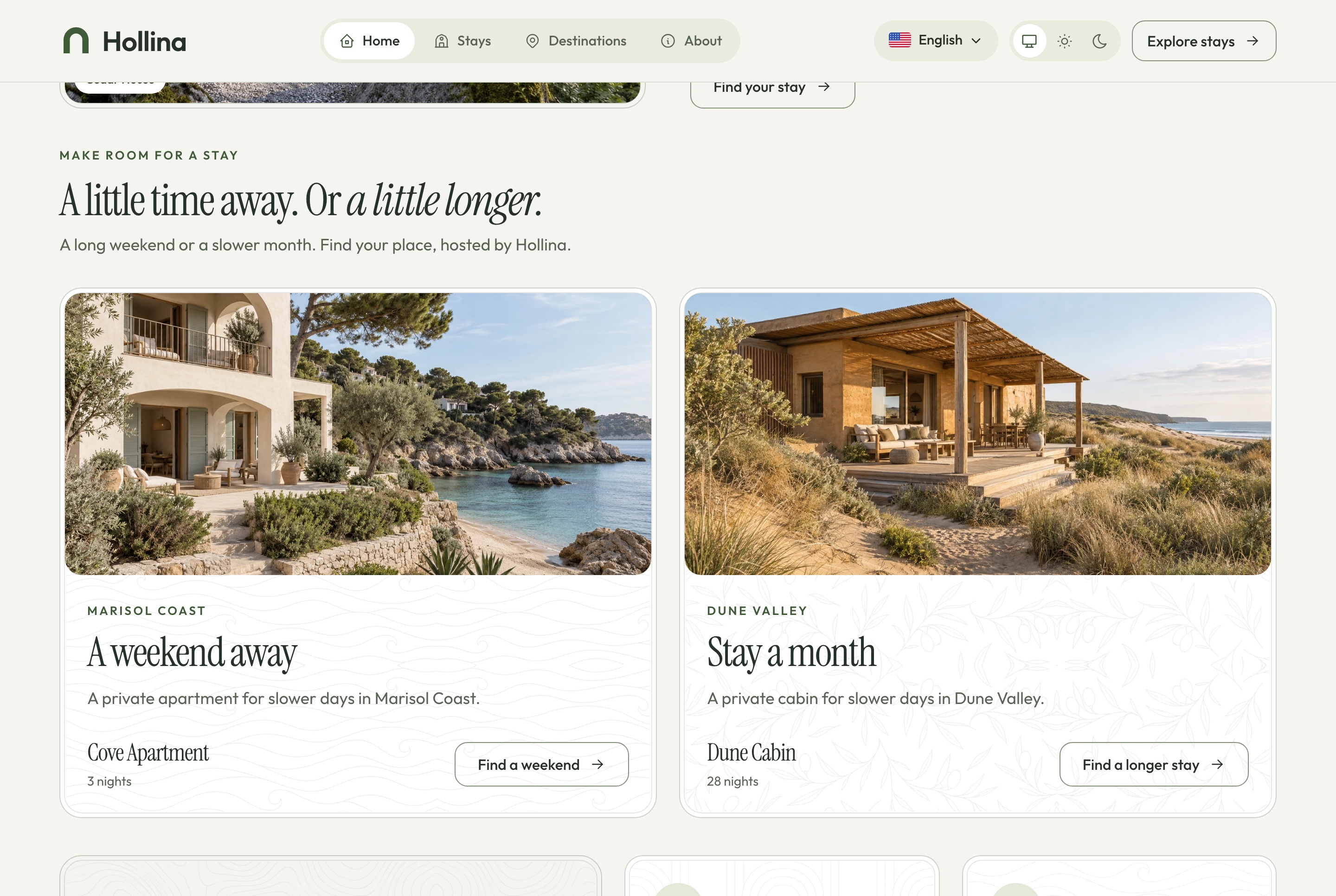Home: two ways to stay and why book direct, light theme