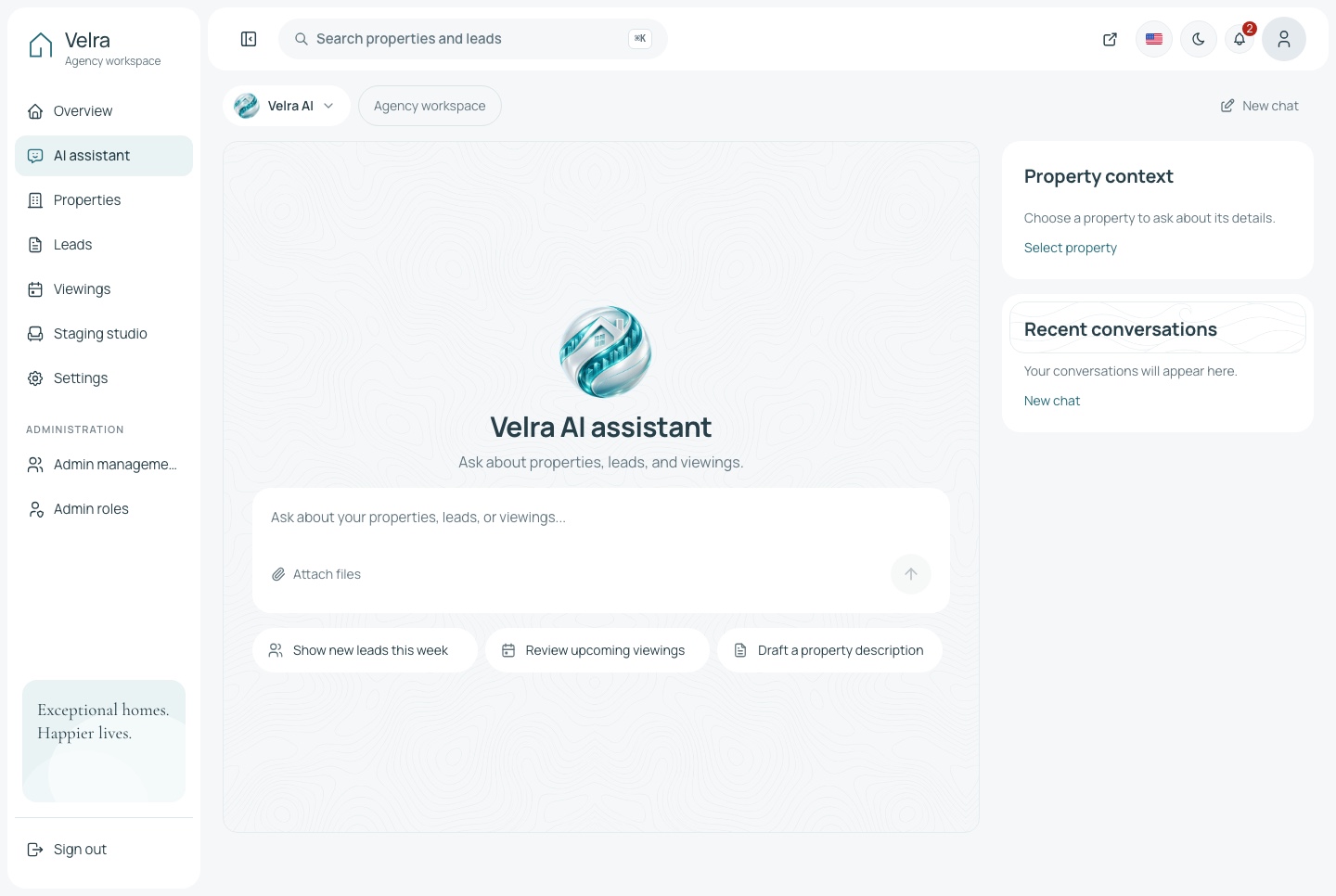 AI assistant, light theme