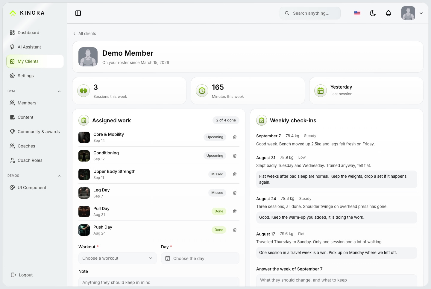 Client page, light