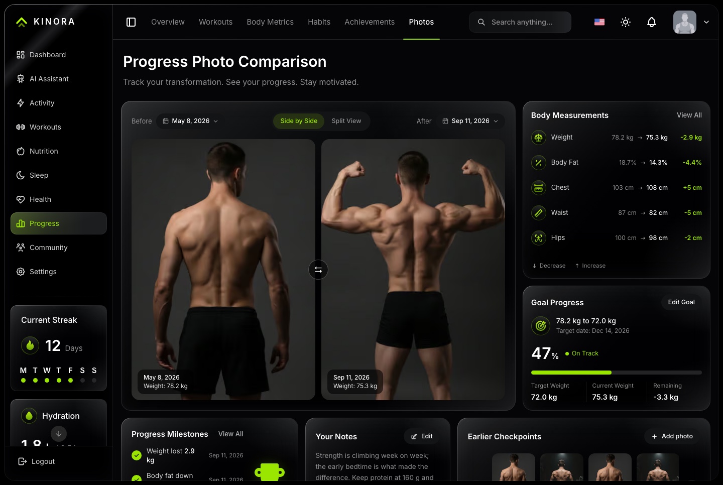 Progress photos, dark