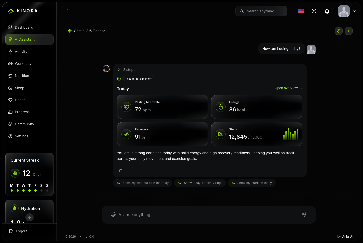 AI assistant, the day, dark